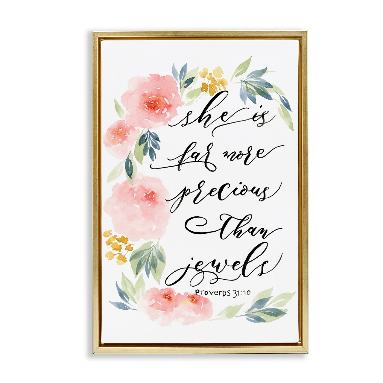 Stupell Industries Far More Precious Than Jewels Floating Frame, design by Lucille Price